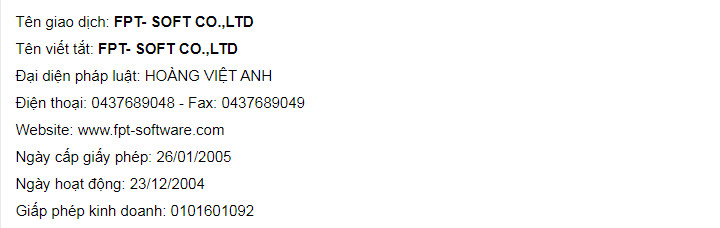 cong ty fpt software