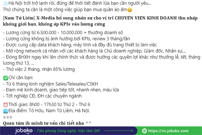 thong bao tuyen dung