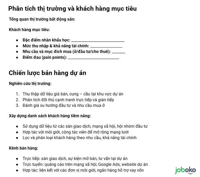 loi ich cua viec lap ke hoach ban hang