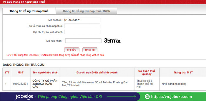 cach kiem tra thong tin cong ty