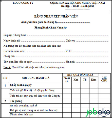 mau danh gia nang luc nhan vien 3