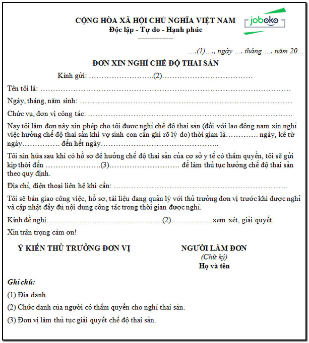 mau don xin nghi thai san 5