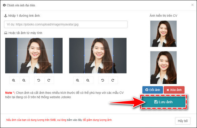 cach tao cv ung vien joboko 5