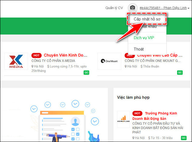 Cach tao tai khoan Ung Vien JobOKO
