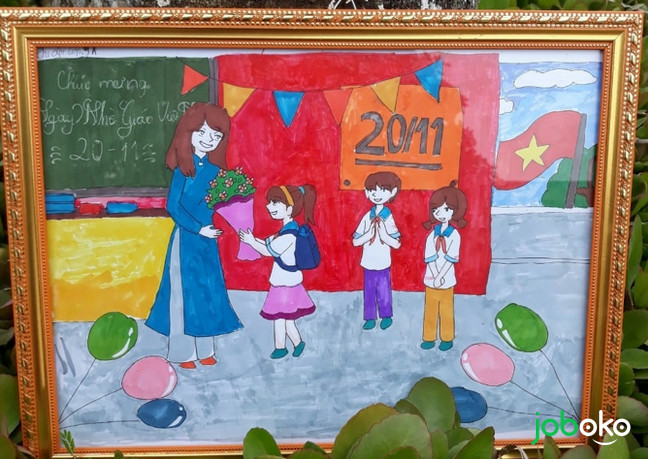 tranh ve co giao va hoc sinh 11