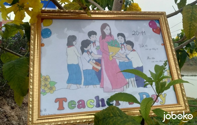 tranh ve co giao va hoc sinh 8